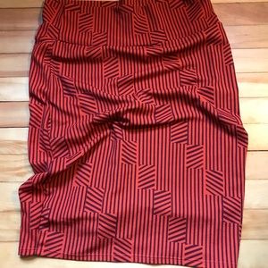 Large dark purple and orange Lularoe Cassie NWOT